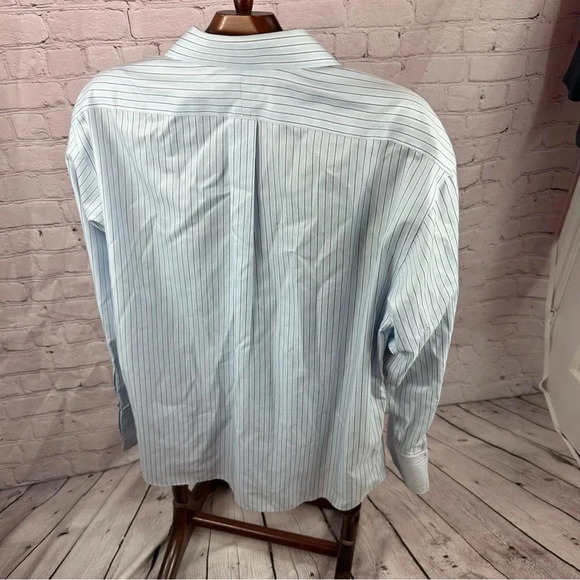 Men's Cremieux 100's dobby Shirt size 17/35 preppy office business attire - Picture 3 of 4